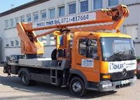 TR 250h 25 m Teleskop-LKW-Arbeitsbühne mit Korbarm und H-Stützen (Wumag) TR250h